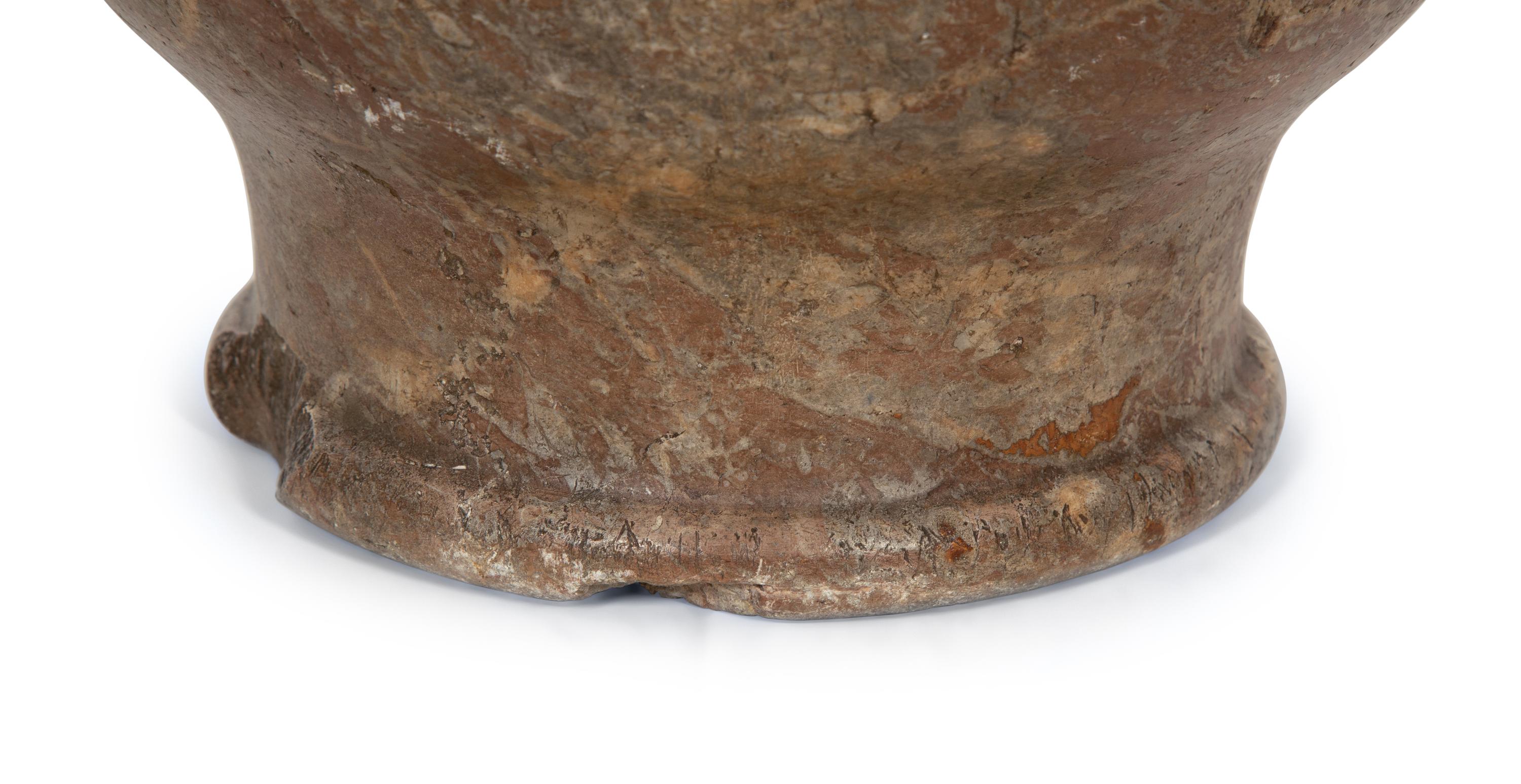 A Continental Carved Marble Mortar