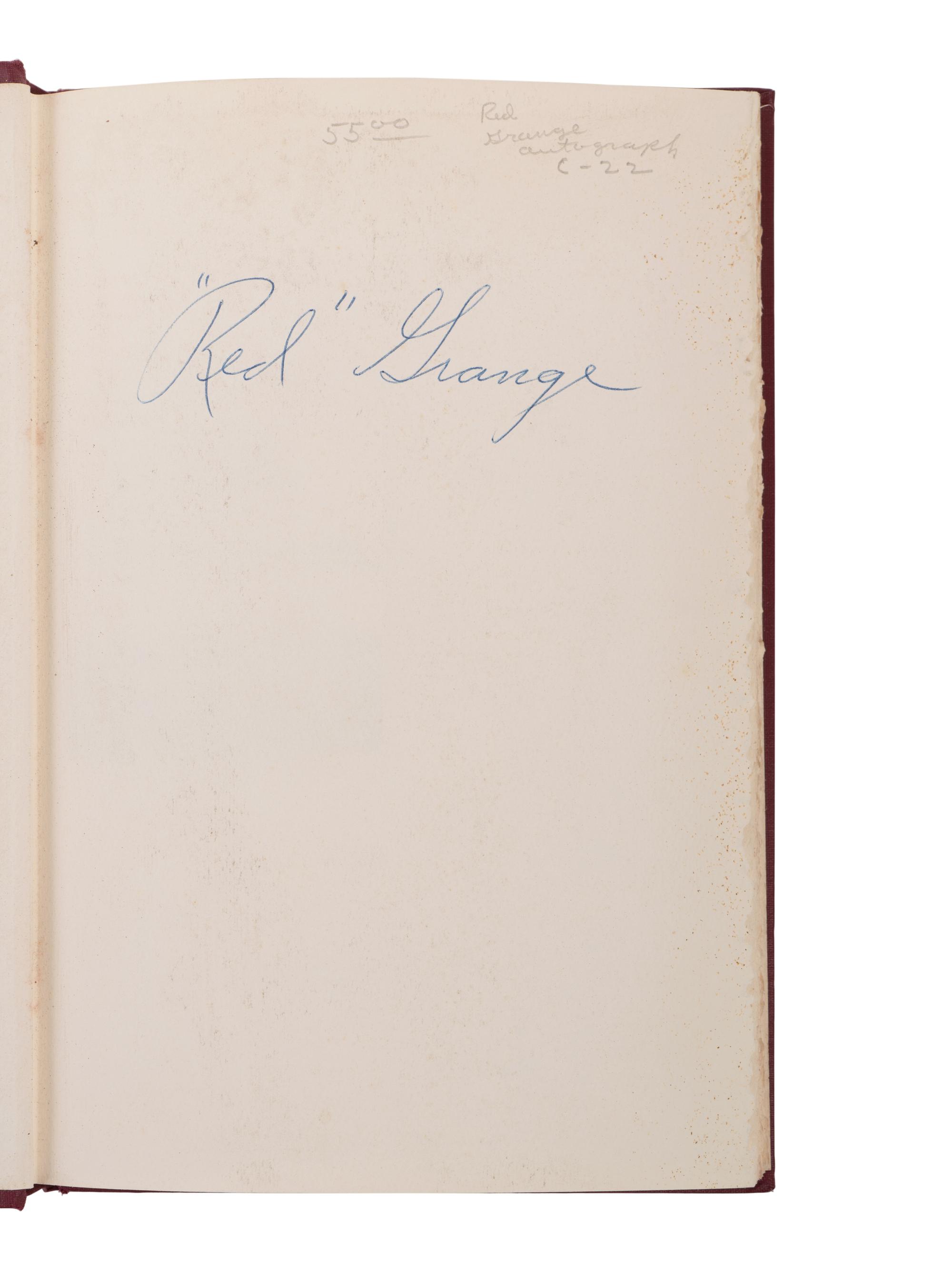 A Group of Red Grange and George Halas Chicago Bears Signed Autographed Books (PSA and JSA Certified Authentic),