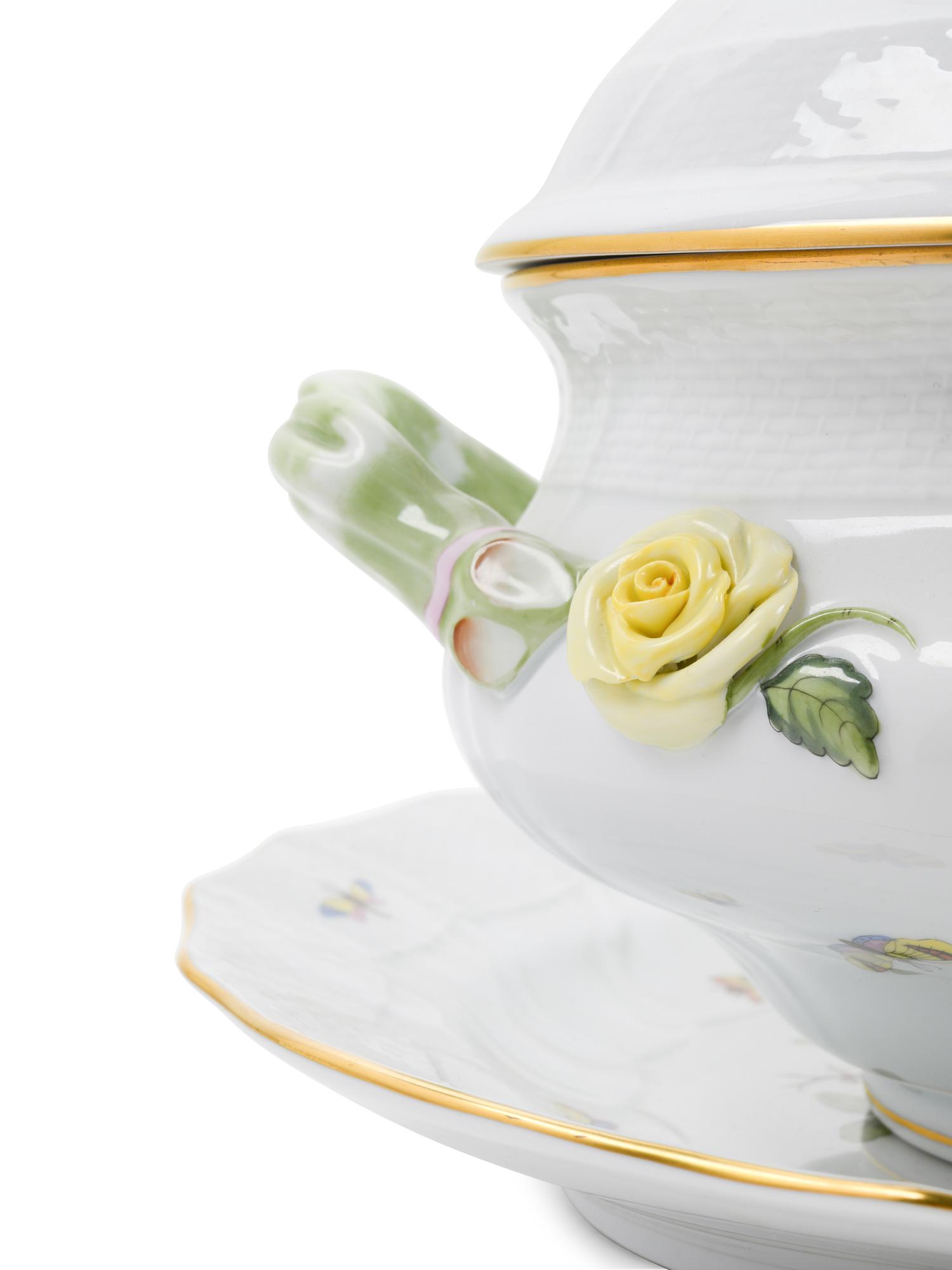 A Herend Porcelain Rothschild Bird Soup Tureen and Underplate