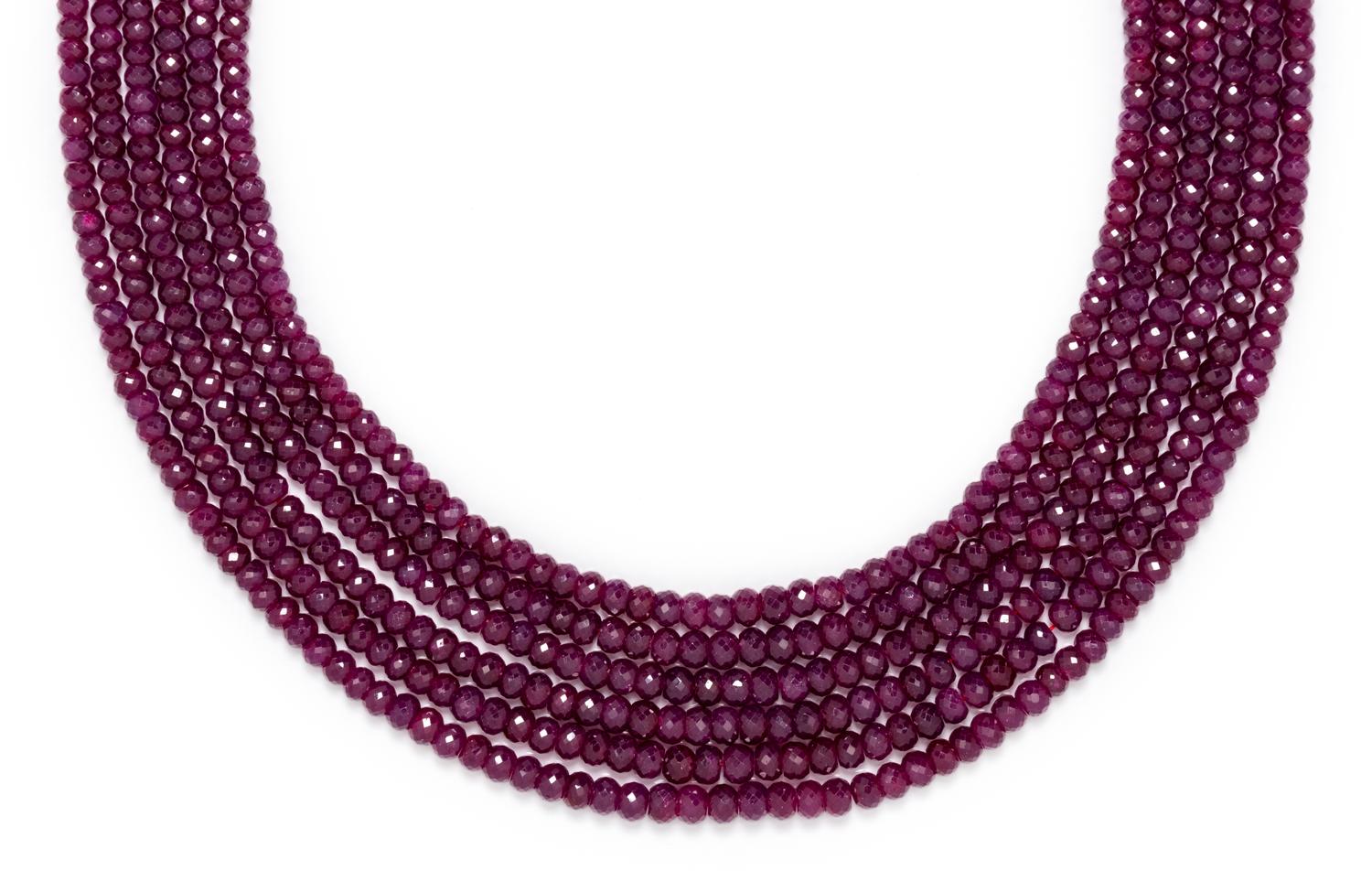 RUBY BEAD NECKLACE