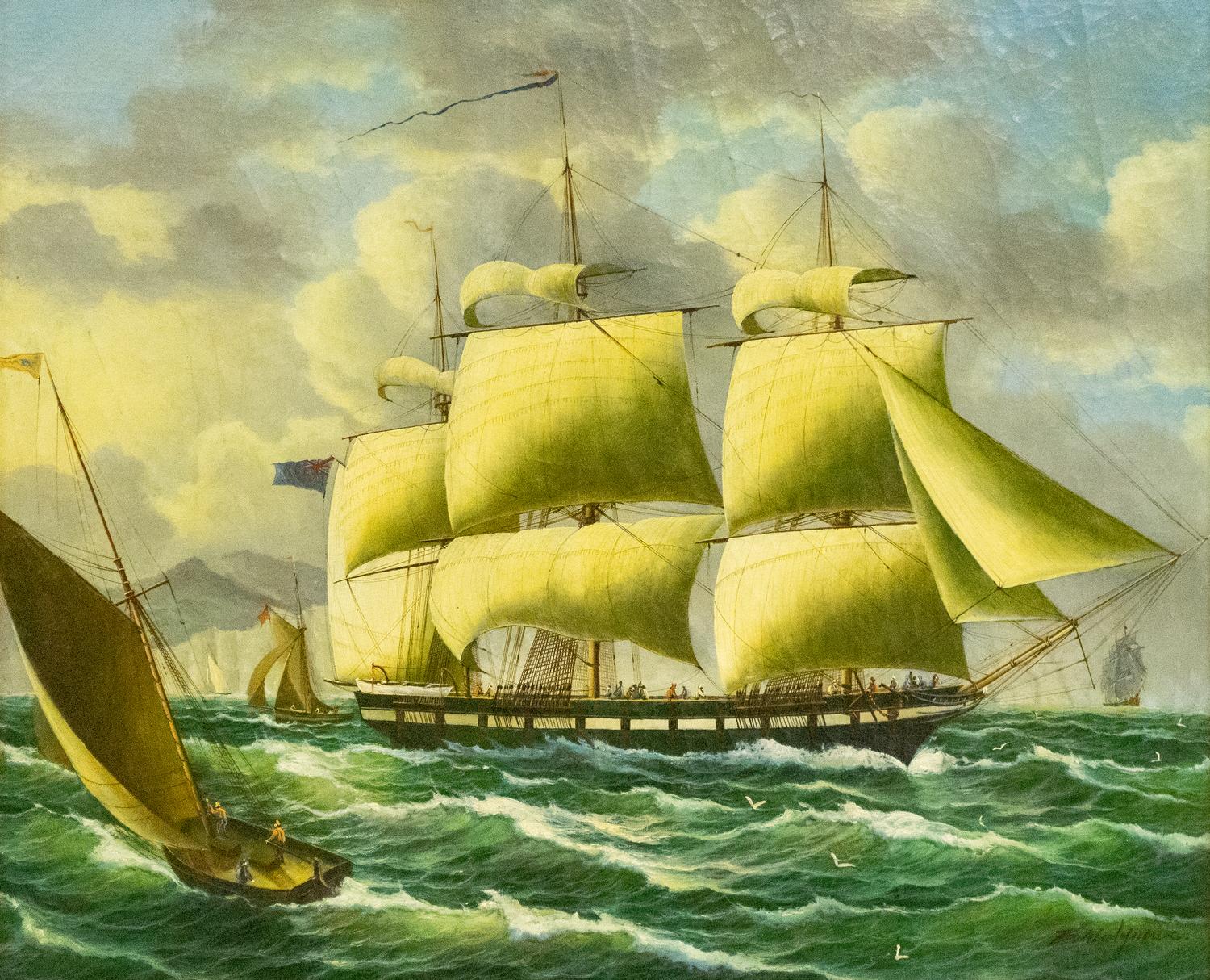 Sailboats at Sea (two works)