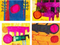 Untitled (Prehistoric Enviornment), Untitled (Prehistoric Animals), Untitled (Prehistoric Animals) and Untitled (Prehistoric Animals) (four works)