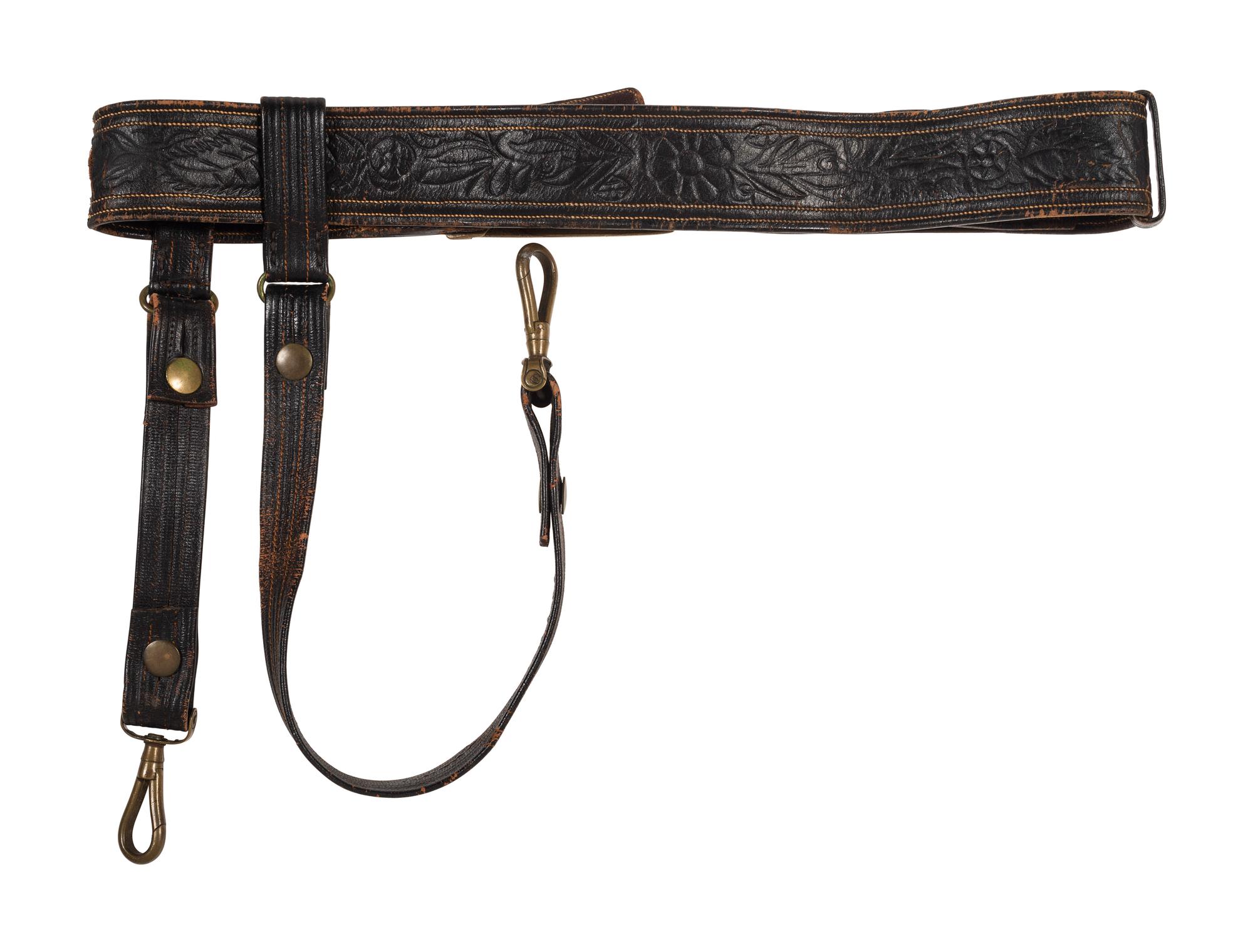 [CIVIL WAR]. Officer's sword belt equipped with Model 1851 belt plate.