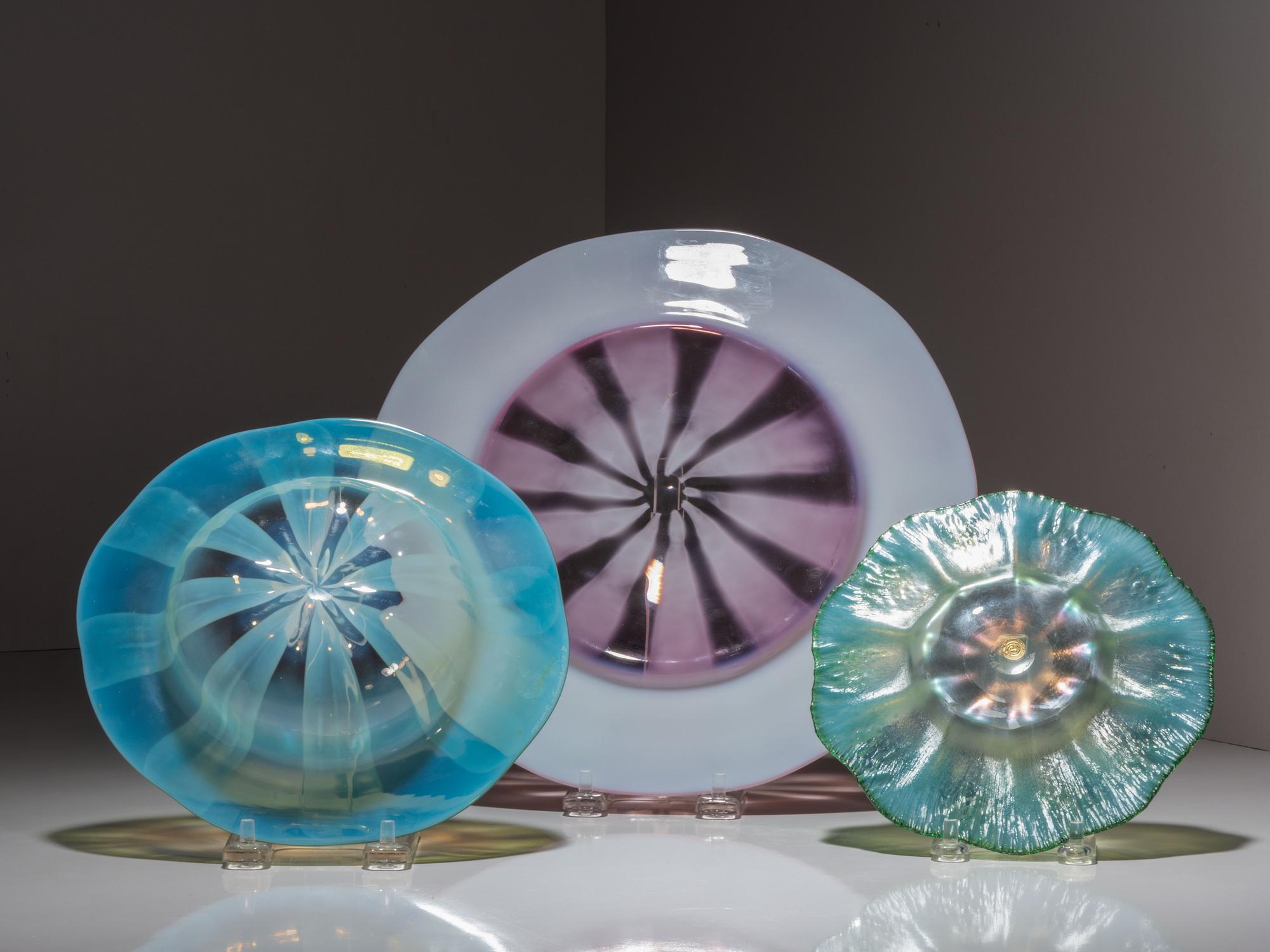 Three Pastel Plates