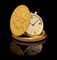 A Concealed US $20 Gold Coin Watch, Gubelin,