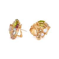 MULTIGEM AND YELLOW GOLD EARRINGS