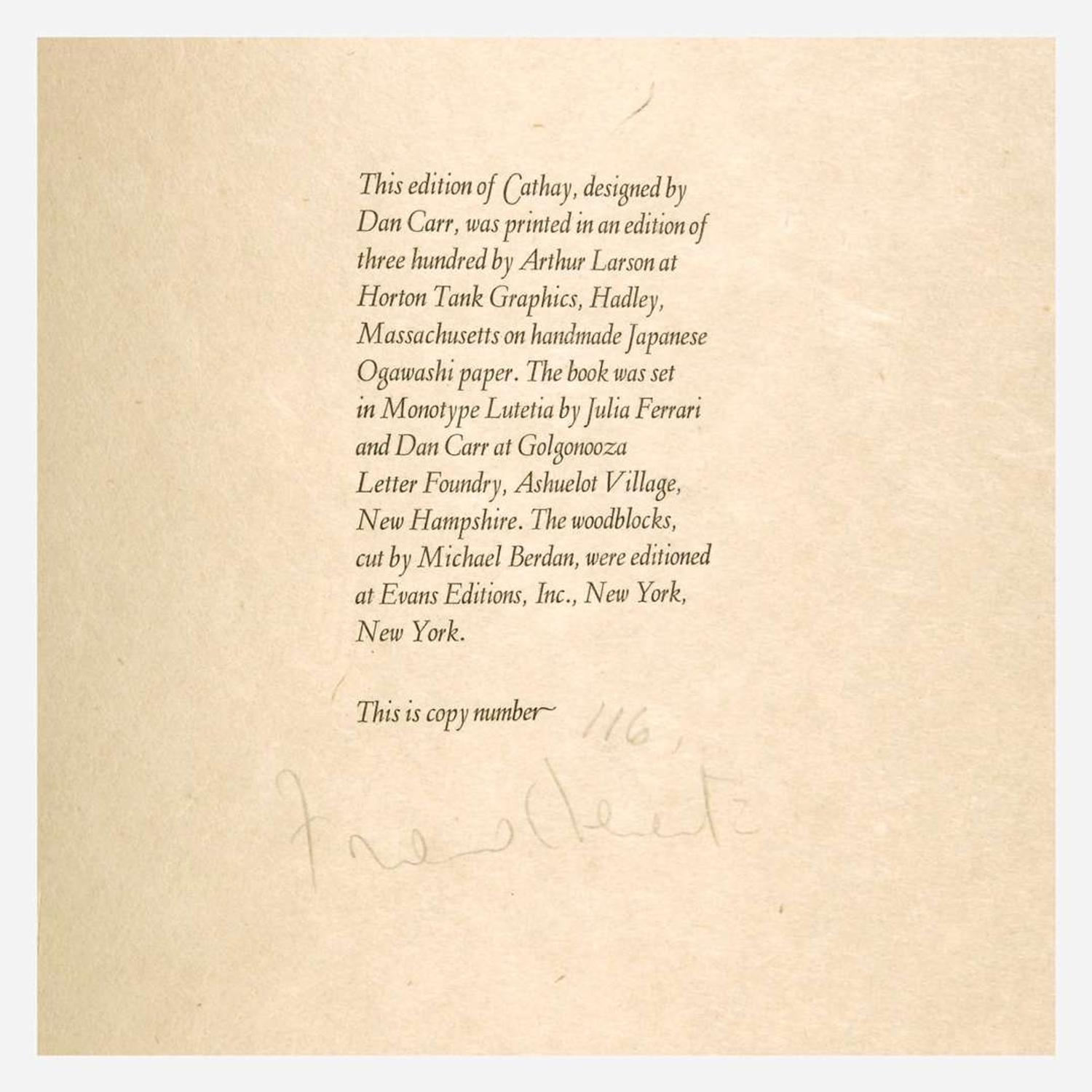 [Private Press] [Limited Editions Club, The] Pound, Ezra, and Joseph Mitchell Group of 2 Titles