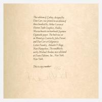 [Private Press] [Limited Editions Club, The] Pound, Ezra, and Joseph Mitchell Group of 2 Titles