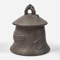 Robert Turner (American, 1913-2005) Ashanti Reduction-Fired Lidded Vessel, USA, circa 1980