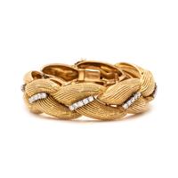 DAVID WEBB, YELLOW GOLD AND DIAMOND BRACELET