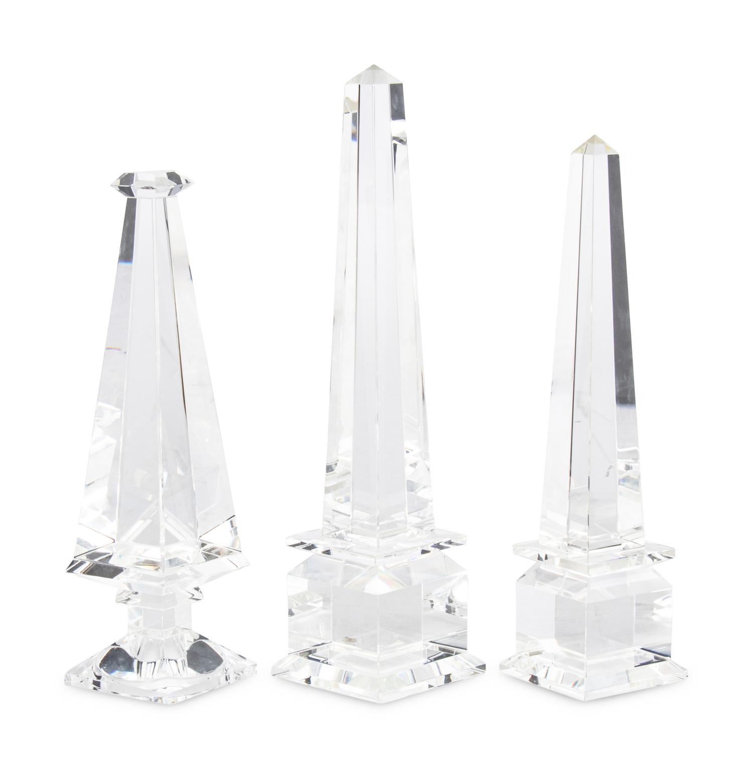 Three Glass Obelisks