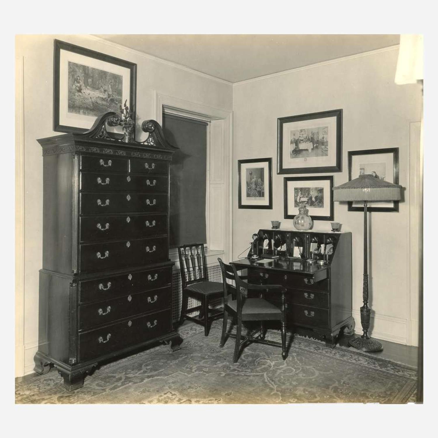 A collection of fifteen photographs of the collection of Howard Reifsnyder Charles Whitenack (active 1920-1956) and James L. Dillon & Co., Philadelphia, PA, circa 1927-1928