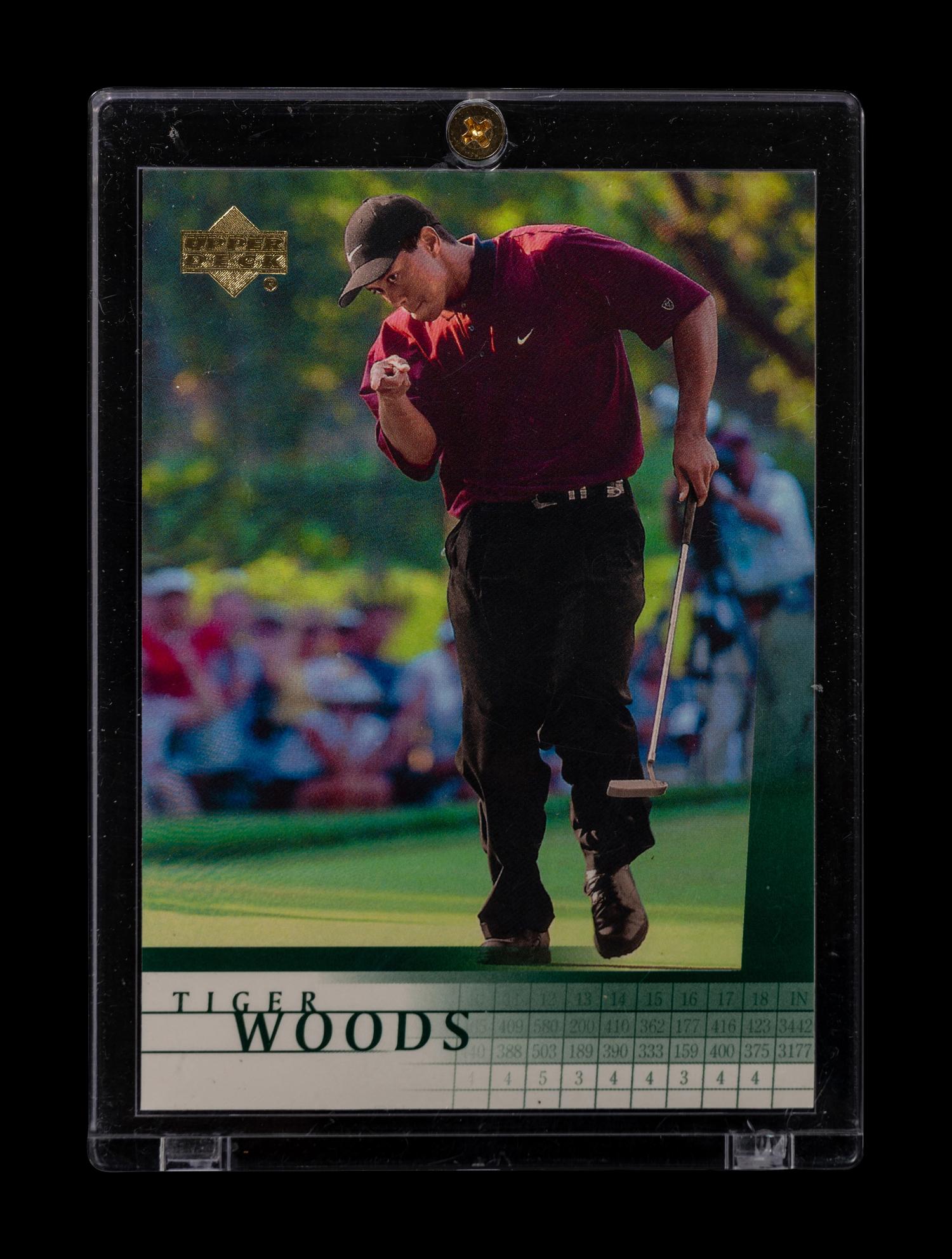 A Group of Six 2001 Tiger Woods Golf Cards