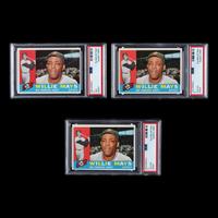 A Collection of PSA Graded 1960 Topps Willie Mays Baseball Cards No. 200