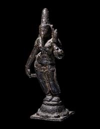 An Indian Bronze Figure of a Female Deity