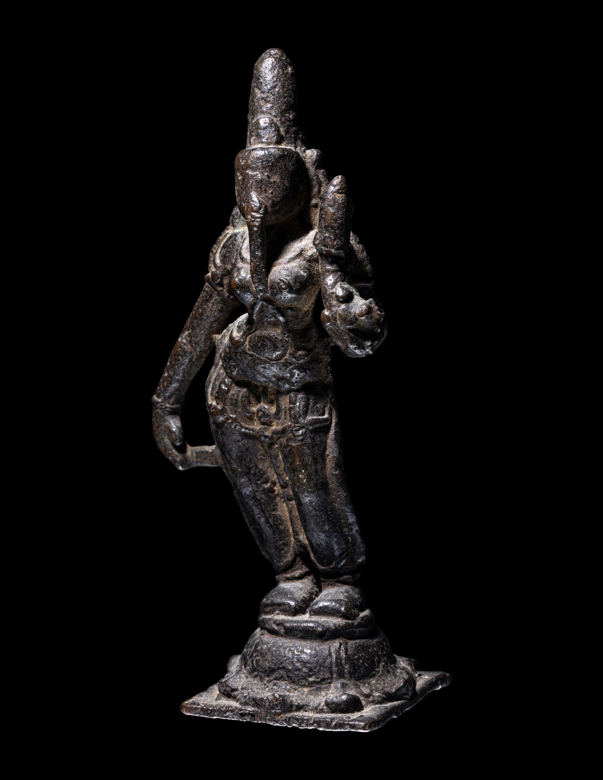 An Indian Bronze Figure of a Female Deity