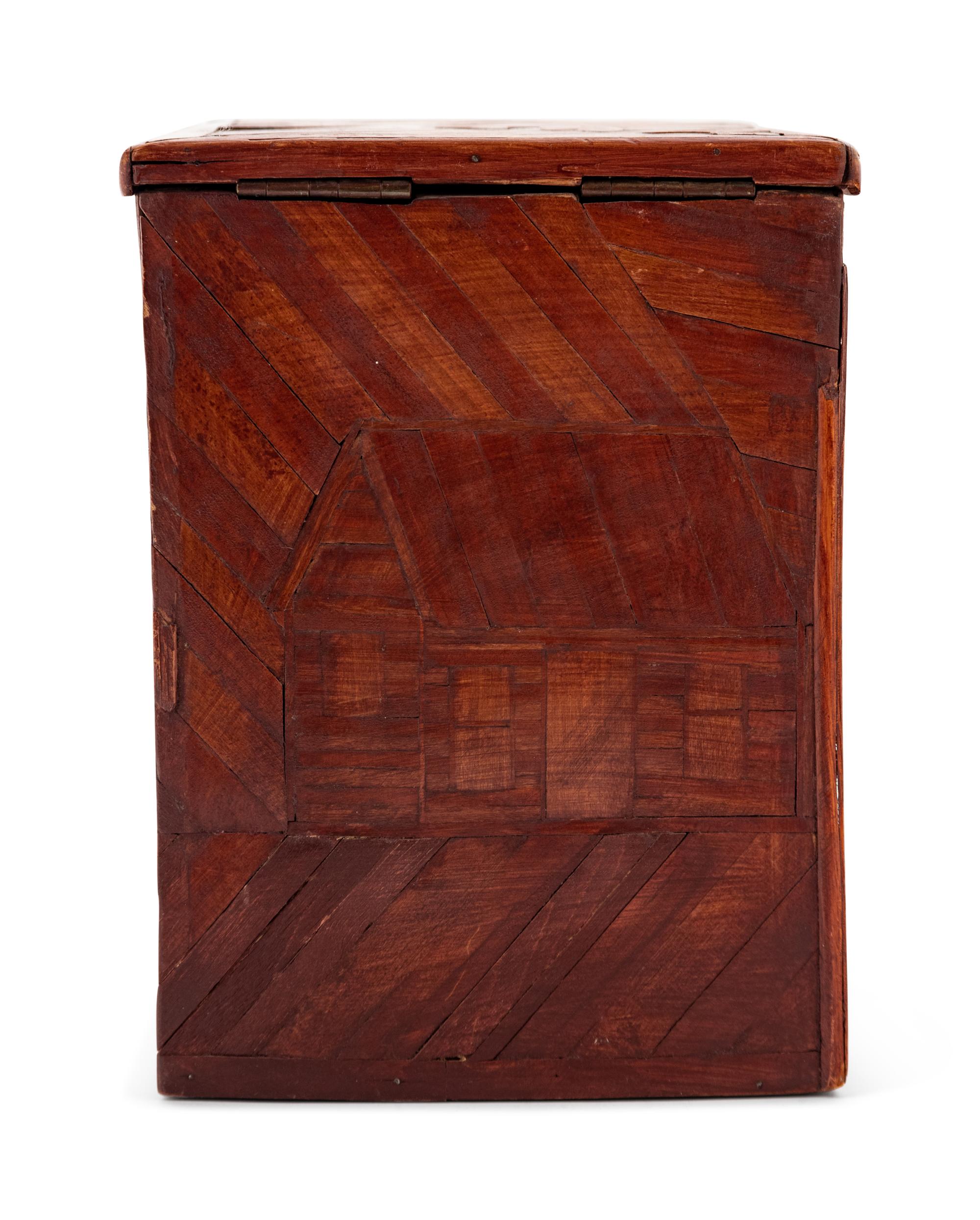 A Japanese Dressing Chest, a Tea Caddy, a Carved Box and a Continental Musical Humidor