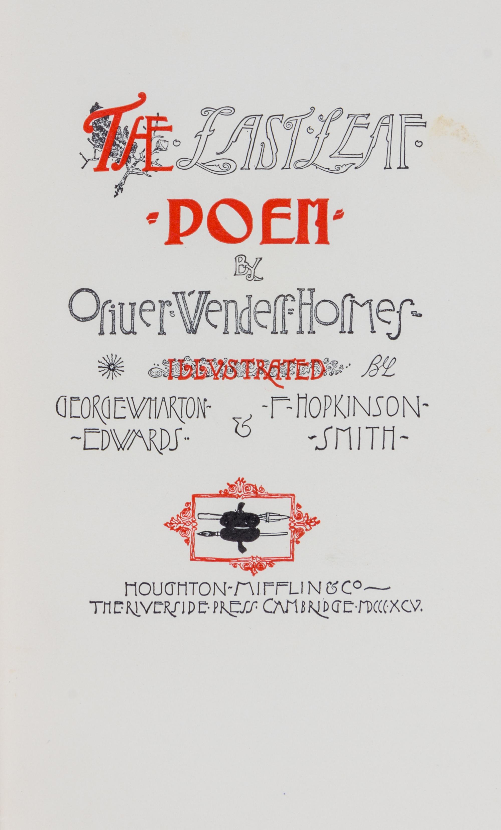 HOLMES, OLIVER WENDELL.