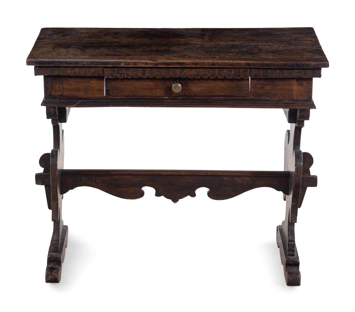 An Italian Walnut End Table