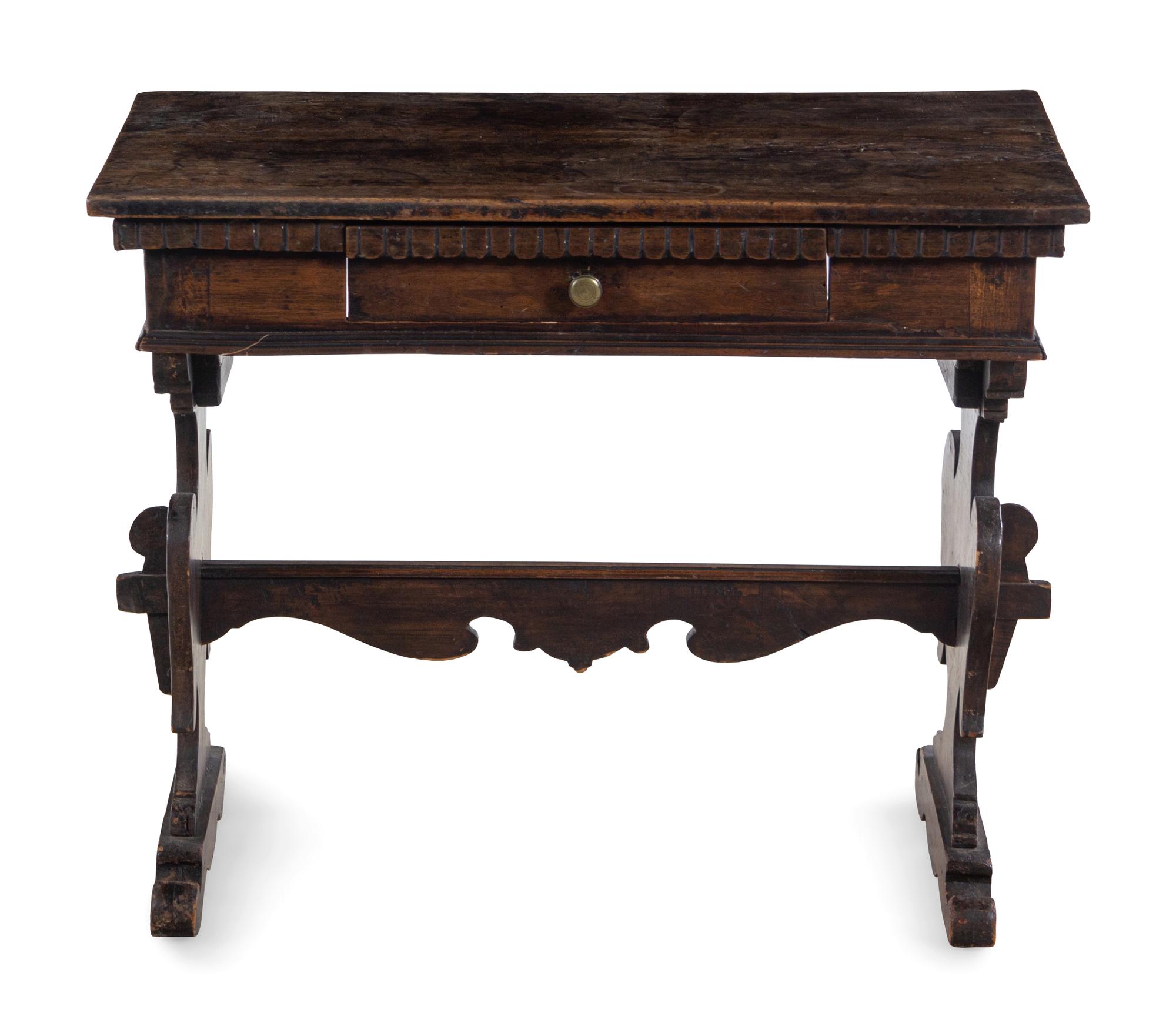 An Italian Walnut End Table