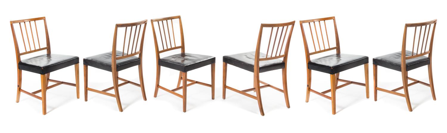 Scandinavian Design, 1950s, a set of six dining chairs