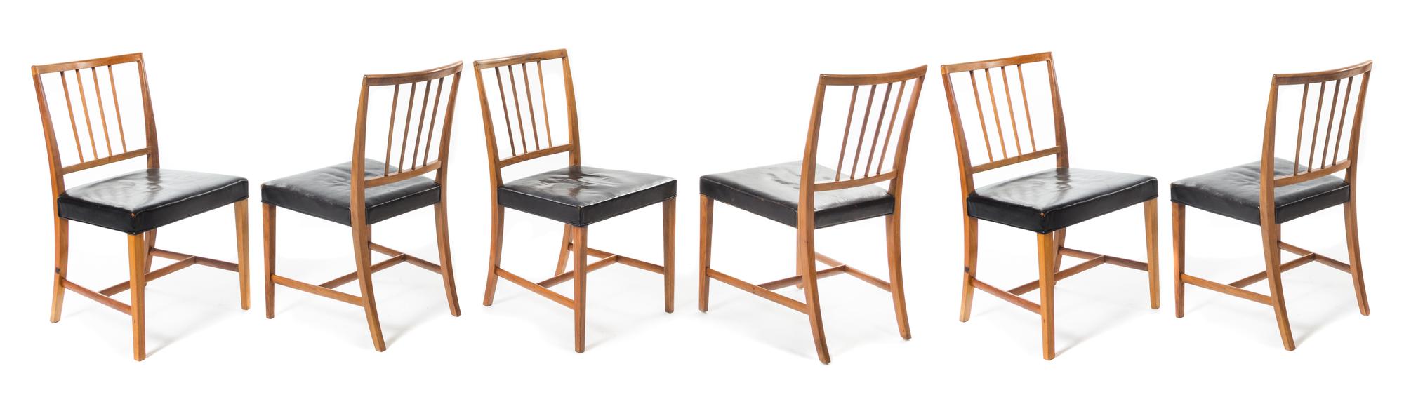 Scandinavian Design, 1950s, a set of six dining chairs