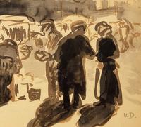Le marché, rue Lepic, Paris