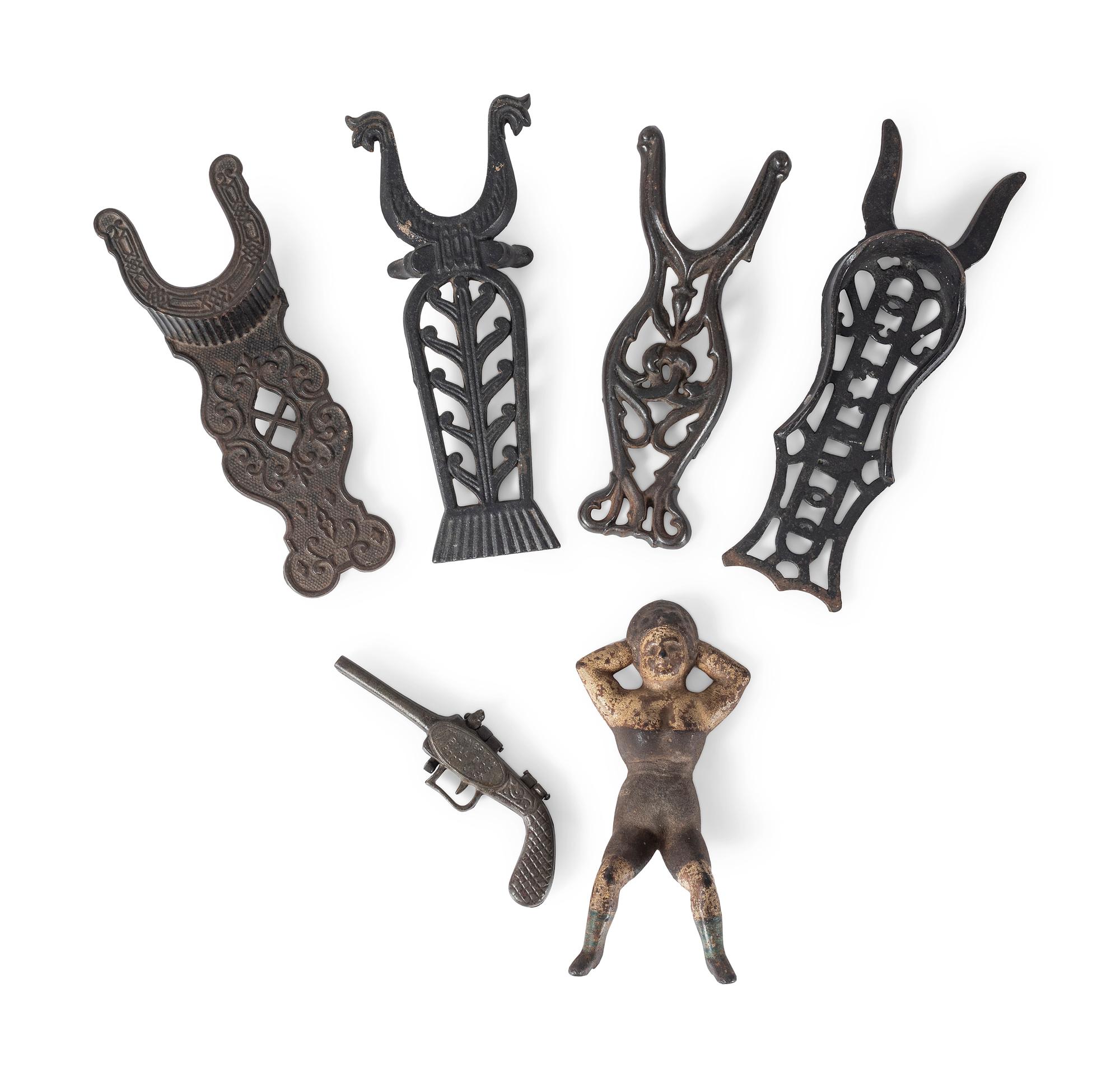 Six Cast Iron Boot Jackets