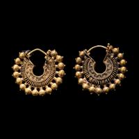 A Pair of Phoenician or Achaemenid Gold Hoop Earrings
