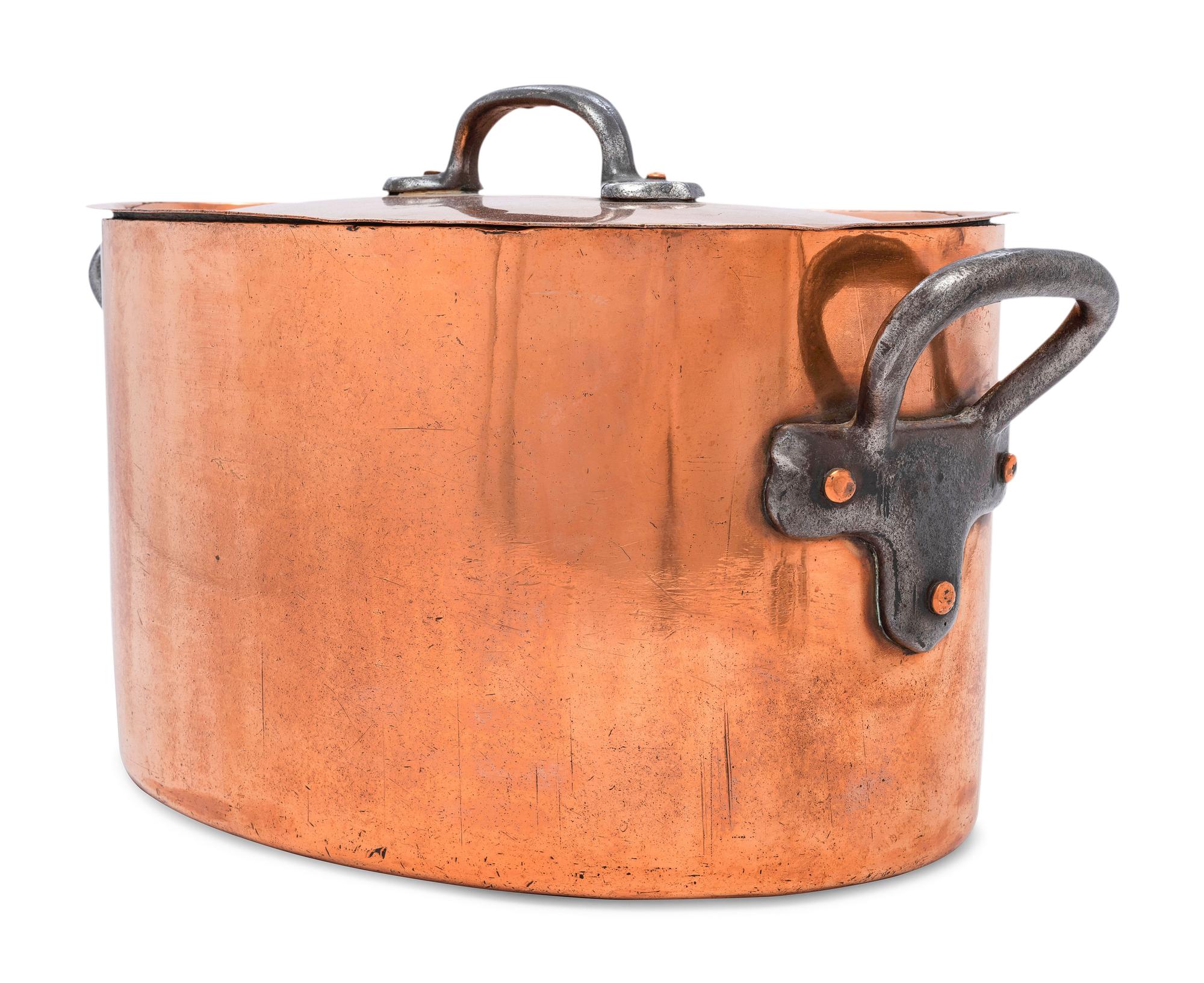 An American Copper Brazier with Cover