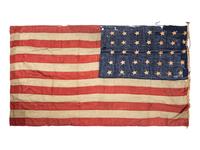 [CIVIL WAR]. 35-star American flag, possibly a Naval flag. Ca 1863-1865.