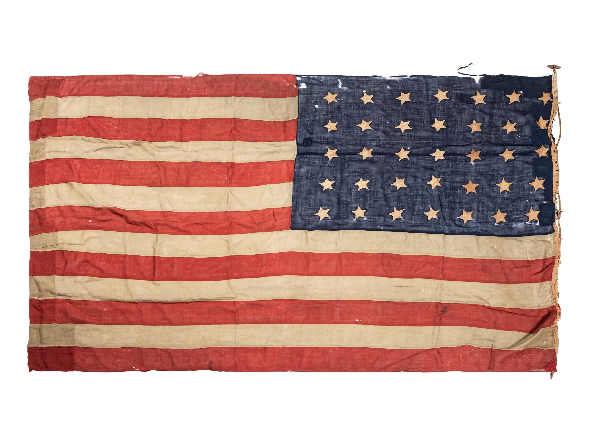 [CIVIL WAR]. 35-star American flag, possibly a Naval flag. Ca 1863-1865.