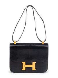 Hermès Constance 23 in Black Lizard