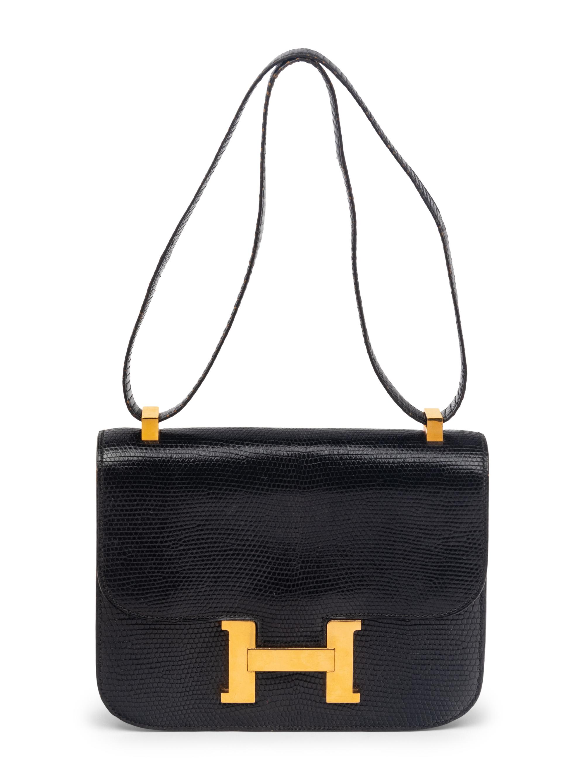 Hermès Constance 23 in Black Lizard