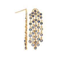 YELLOW GOLD AND SAPPHIRE FRINGE EARRINGS