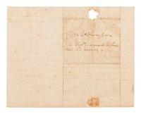 HEMSLEY, William (1737-1812). Autograph letter signed ("Wm. Hemsley"), to a Jonathan Thompson. N.p., 17 March 1781.