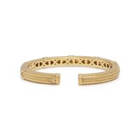 JUDITH RIPKA, YELLOW GOLD AND DIAMOND CUFF BRACELET