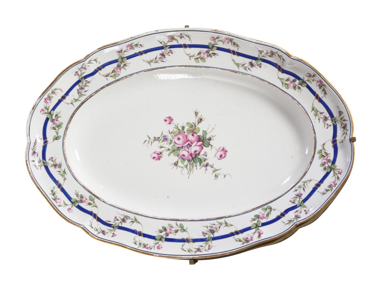 A Pair of Gilbert Drouet Painted Sèvres Porcelain Platters