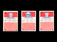 A Group of Three 1986 Fleer Patrick Ewing and Hakeem Olajuwon Rookie Basketball Cards,