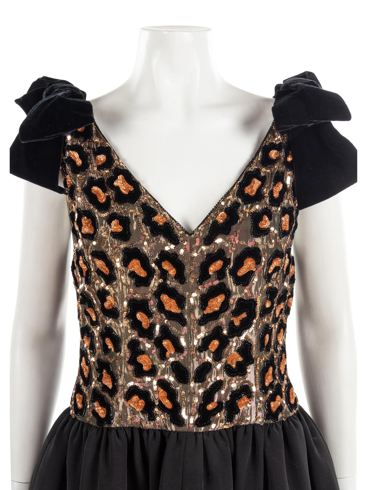 Two Evening Dresses; One Nolan Miller, One Christian Dior, 1980-90s