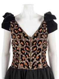 Two Evening Dresses; One Nolan Miller, One Christian Dior, 1980-90s