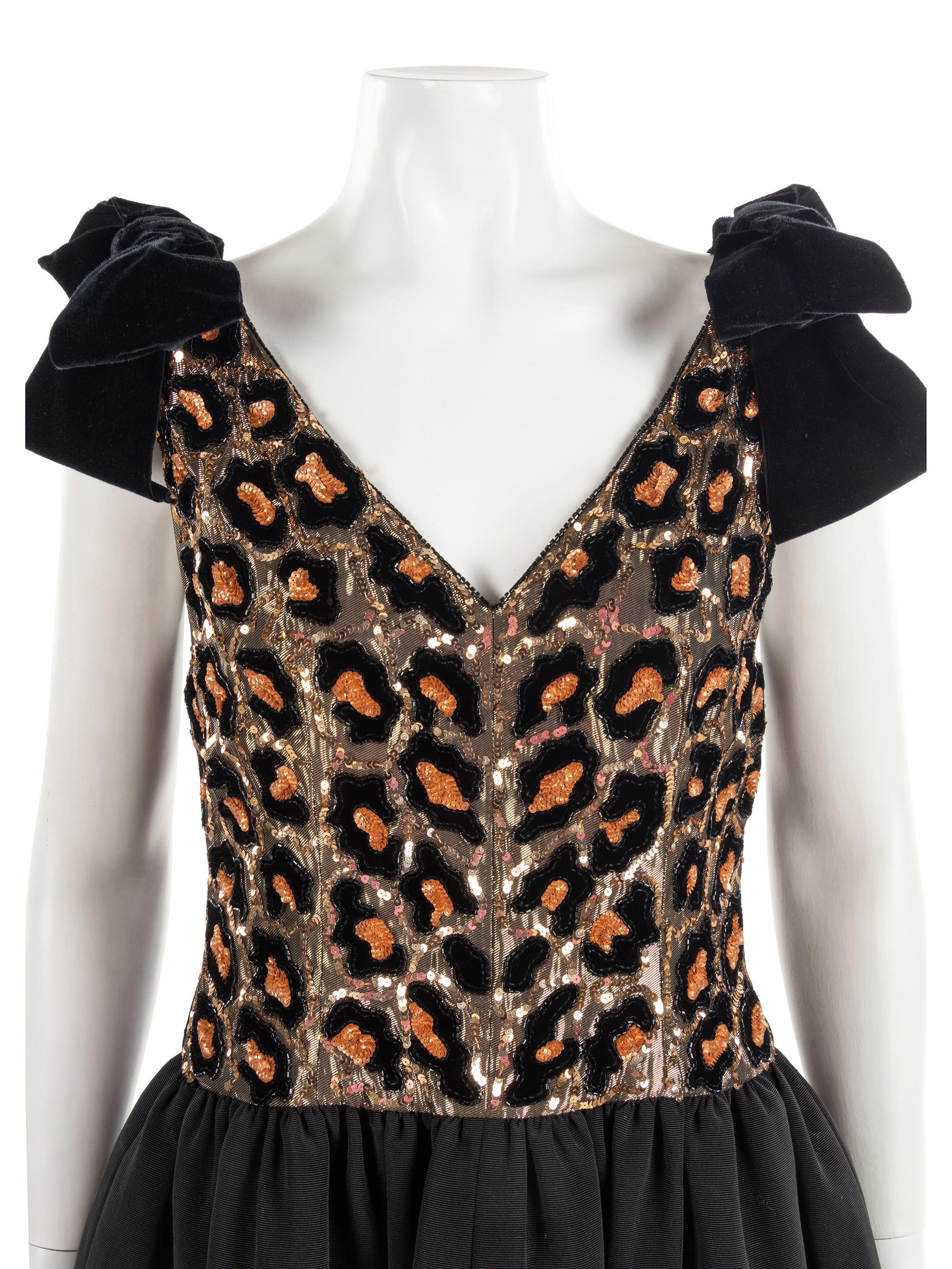 Two Evening Dresses; One Nolan Miller, One Christian Dior, 1980-90s