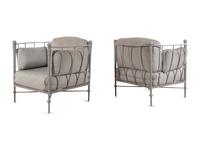 A Set of Painted Metal Patio Furniture