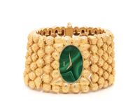 PIAGET, 18K YELLOW GOLD AND MALACHITE 'NUGGET' WATCH