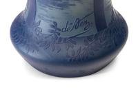 A DeVez Cameo Glass Landscape Vase