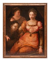 Continental School (18th/19th Century) Judith with the Head of Holofernes oil on canvas