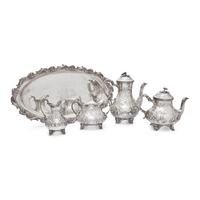 A Victorian Silver Four-Piece Tea and Coffee Service
