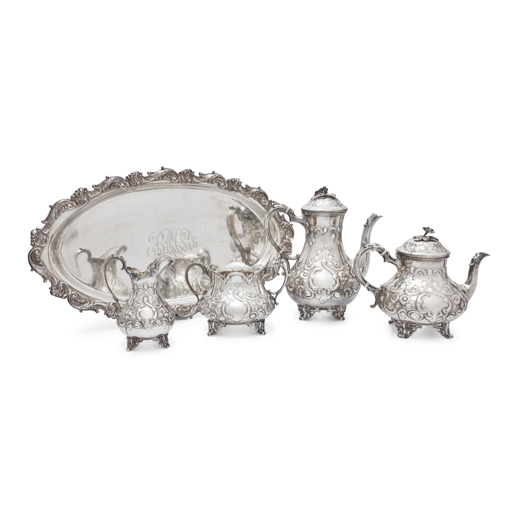 A Victorian Silver Four-Piece Tea and Coffee Service