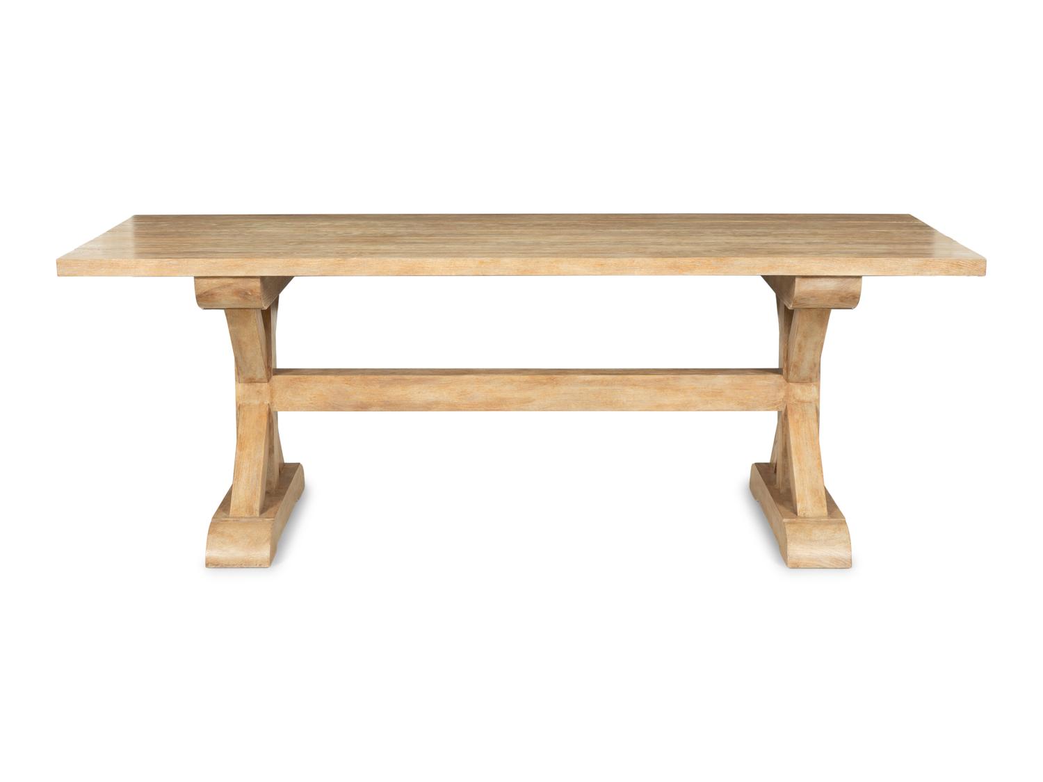 A Contemporary Rustic Style Trestle Table