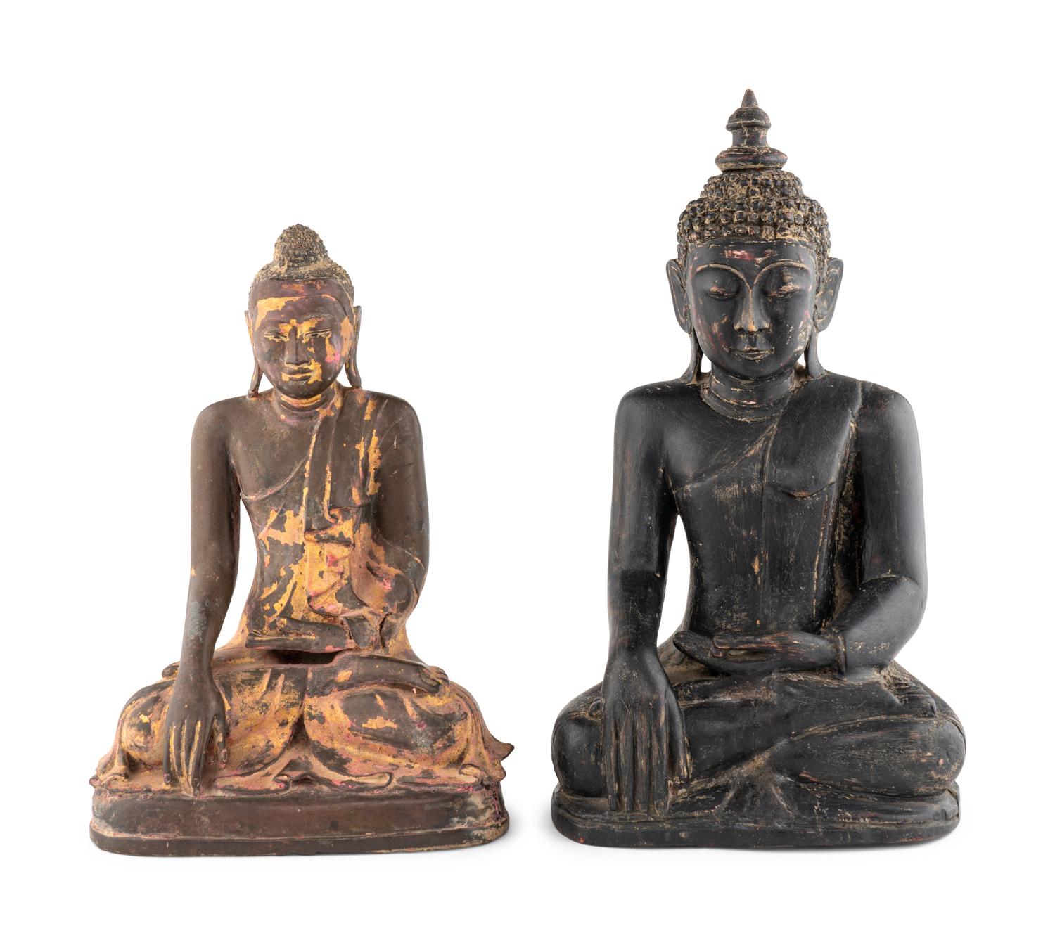 Two Seated Figures of Buddha